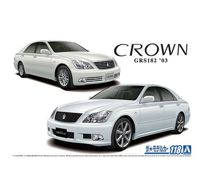 Aoshima 1/24 TOYOTA GRS182 CROWN RoyalSaloon G/ATHLETE G '03 Plastic Model Kit