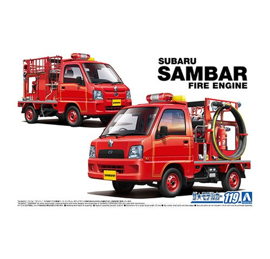 Aoshima 1/24 SUBARU TT2 SAMBAR THE FIRE ENGINE '11 Plastic Model Kit