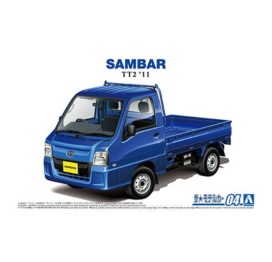 Aoshima 1/24 SUBARU TT2 SAMBAR TRUCK WR BLUE LIMITED '11 Plastic Model Kit