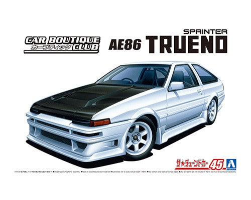 Aoshima 1/24 CAR BOUTIQUE CLUB AE86 TRUENO '85(TOYOTA) Plastic Model Kit