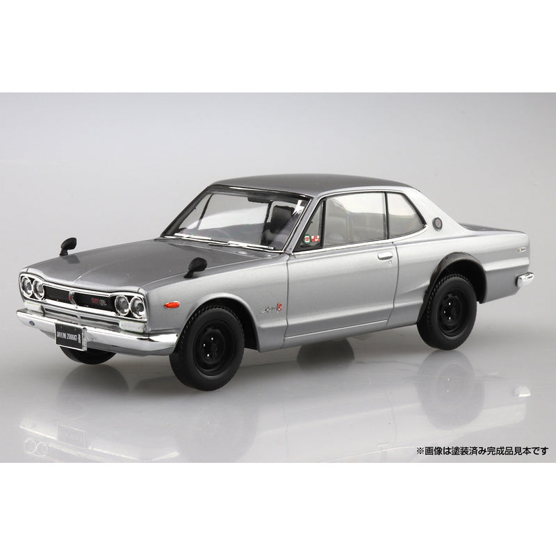 Nissan Skyline 2000GT-R (Silver), The Snap Kit, Aoshima Plastic Model Car (Scale 1/32)