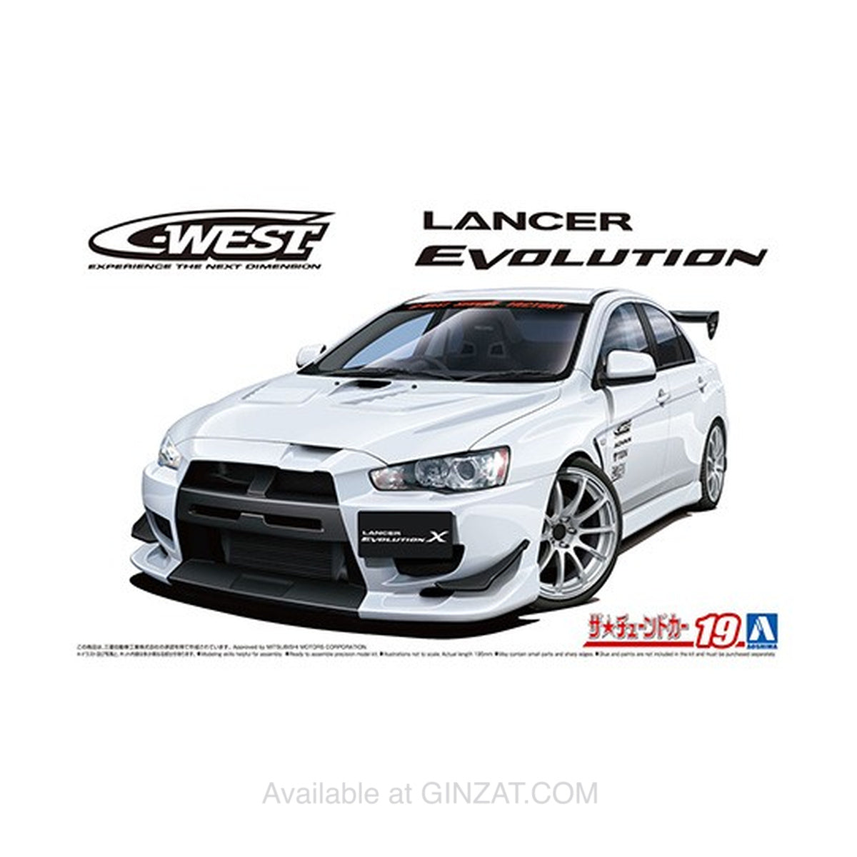 Aoshima 1/24 C-WEST CZ4A LANCER EVOLUTION X '07(MITSUBISHI) Plastic Model Kit