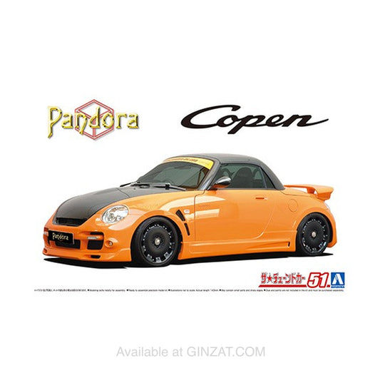 Aoshima 1/24 PANDORA TYPE887 EVO? L880K COPEN '02(DAIHATSU) Plastic Model Kit