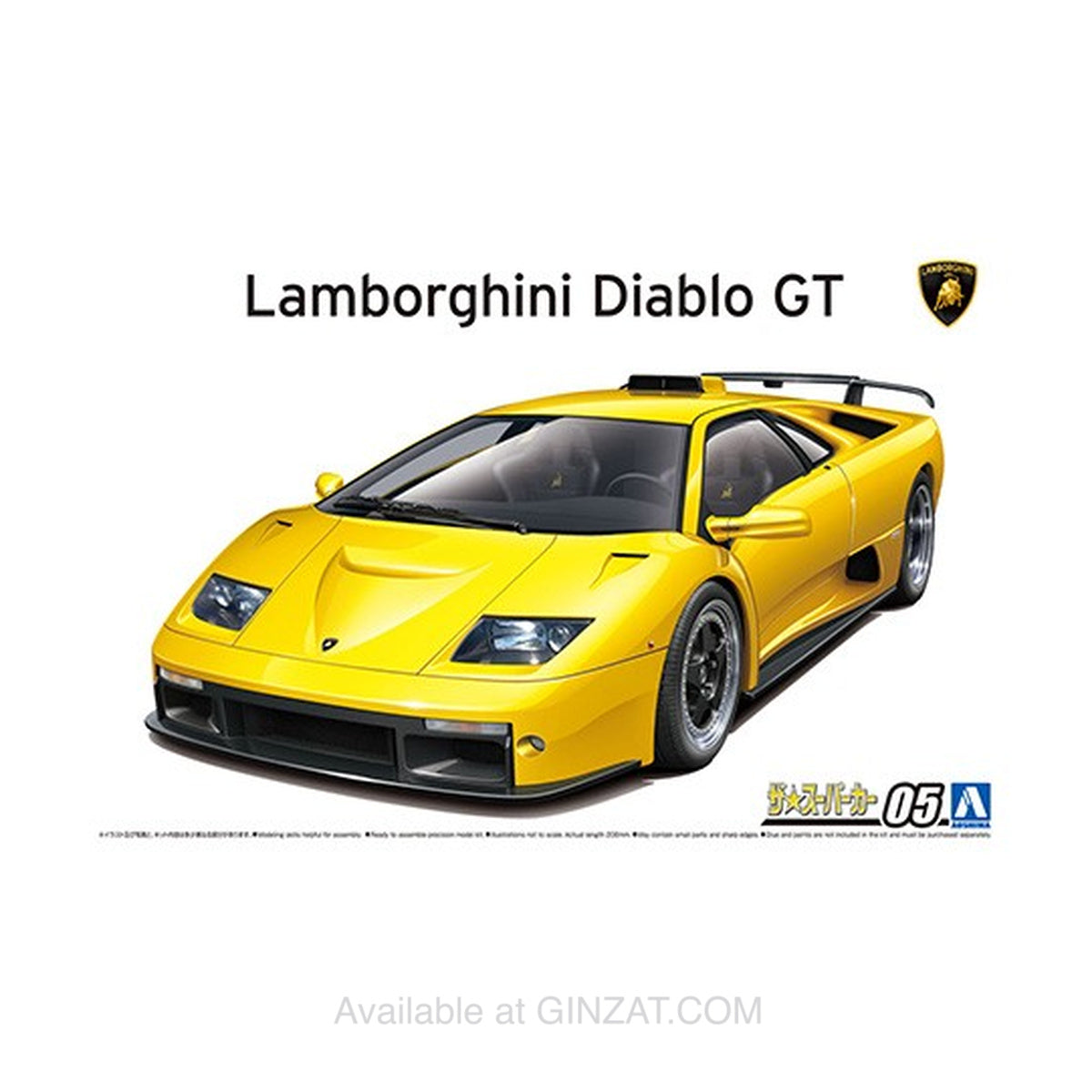 LAMBORGHINI DIABLO GT ‘99, Aoshima 1/24 Plastic Model Kit