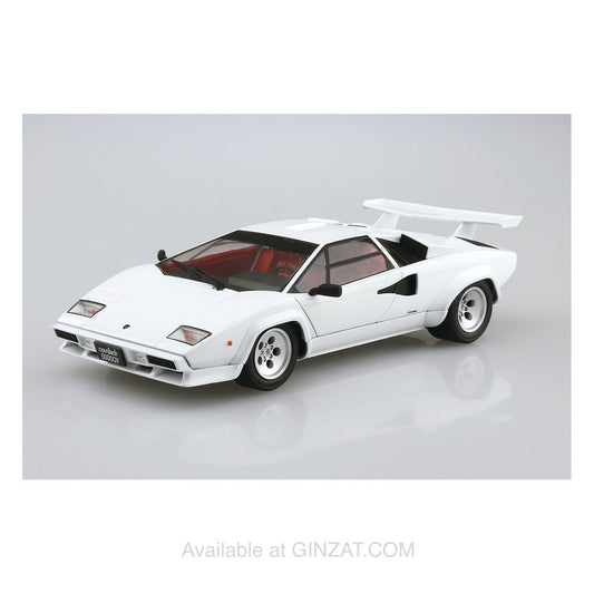 LAMBORGHINI Countach 5000QV ‘85, Aoshima 1/24 Plastic Model Kit