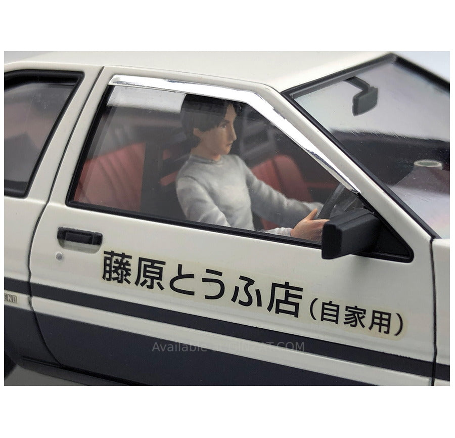 AOSHIMA 1/24 INITIAL-D No.14 FUJIWARA TAKUMI AE86 TRUENO with Figure