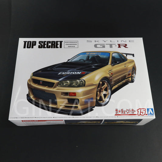 Aoshima 1/24 TOPSECRET BNR34 SKYLINE GT-R '02 (NISSAN) Plastic Model Kit