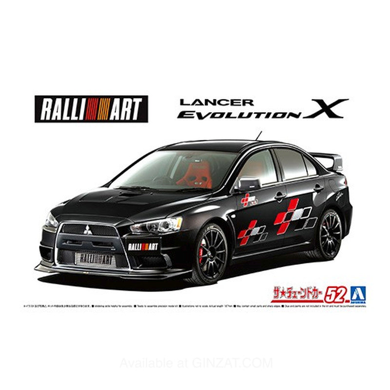 Aoshima 1/24 (MITSUBISHI) RALLIART CZ4A LANCER EVOLUTION X '07 Plastic Model Kit