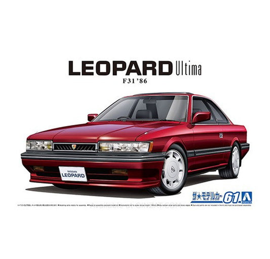 Aoshima 1/24 NISSAN UF31 LEOPARD 3.0 Ultima '86 Plastic Model Kit