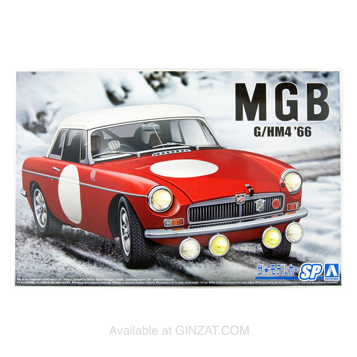 Aoshima 1/24 BLMC G/HM4 MG-B CLUB RALLY Ver. '66 Plastic Model Kit