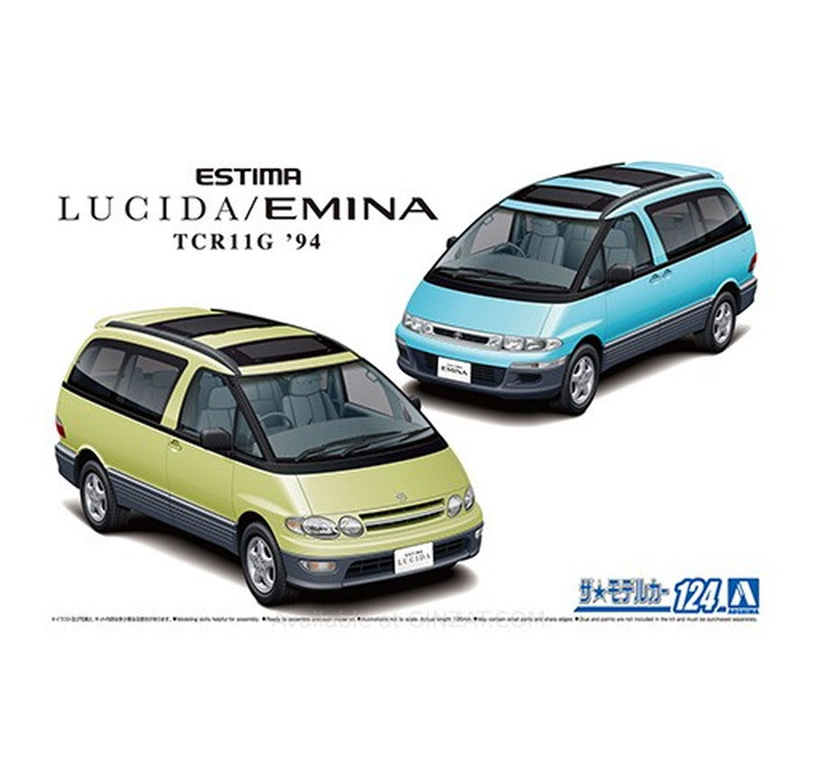 Aoshima 1/24 TOYOTA TCR11G ESTIMA LUCIDA/EMINA '94 Plastic Model Kit