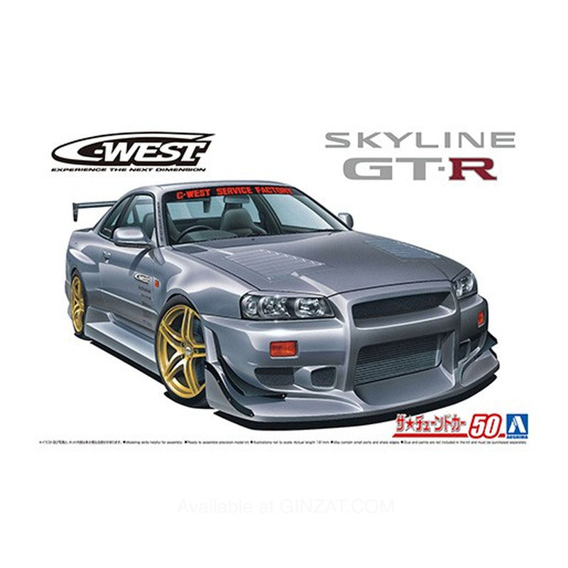 Aoshima 1/24 C-WEST BNR34 SKYLINE GT-R '02(NISSAN) Plastic Model Kit