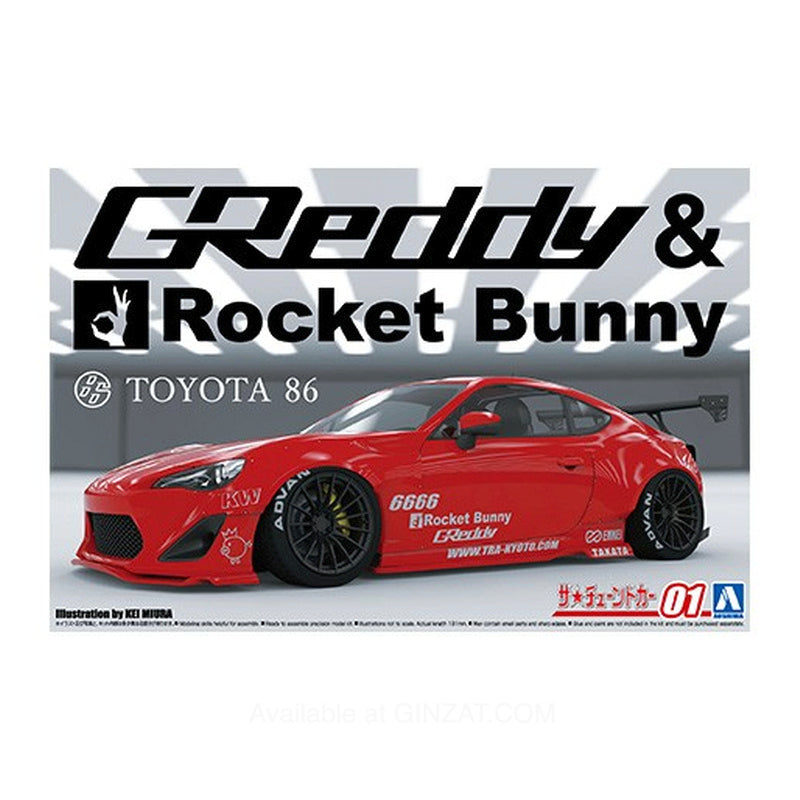 Aoshima 1/24 ZN6 TOYOTA 86 '12 GREDDY&ROCKET BUNNY ENKEI Ver. (TOYOTA) Plastic Model Kit