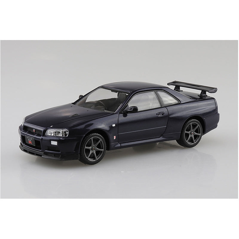 Nissan R34 Skyline GT-R (Midnight Purple III), The Snap Kit, Aoshima Plastic Model Car (Scale 1/32)