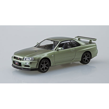 Nissan R34 Skyline GT-R Nur (Millennium Jade), The Snap Kit, Aoshima Plastic Model Car (Scale 1/32)