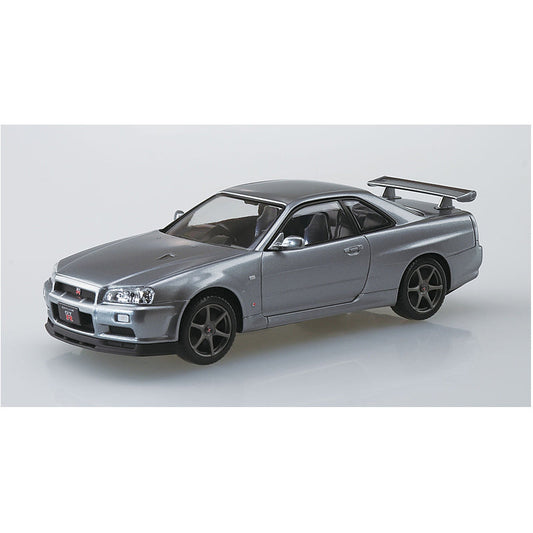 Nissan R34 Skyline GT-R Nur (Sparkling Silver), The Snap Kit, Aoshima Plastic Model Car (Scale 1/32)