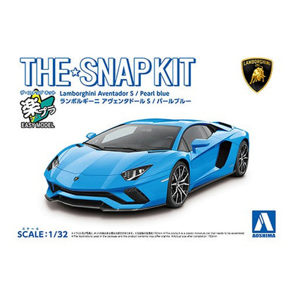 Lamborghini Aventador S (Pearl Blue), The Snap Kit, Aoshima Plastic Model Car (Scale 1/32)