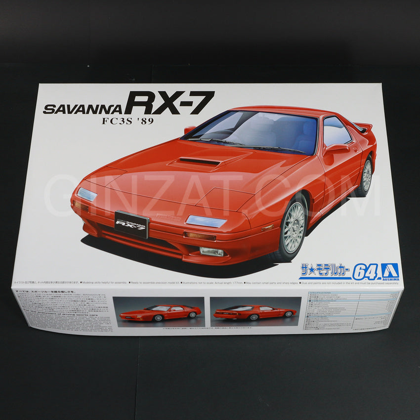 Aoshima 1/24 MAZDA FC3S SAVANNA RX-7 '89 Plastic Model Kit