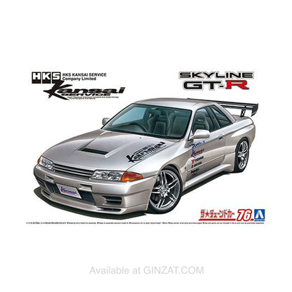 Aoshima 1/24 HKS Kansai BNR32 SKYLINEGT-R '90 (NISSAN) Plastic Model Kit