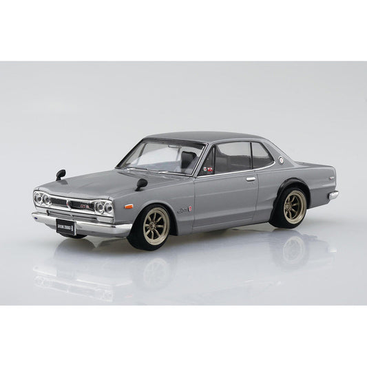 Nissan Skyline 2000GT-R Custom Wheel (Silver), The Snap Kit, Aoshima Plastic Model Car (Scale 1/32)