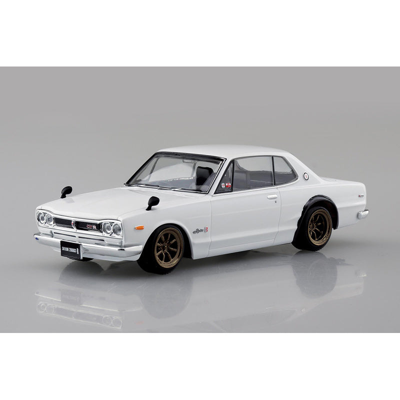 Nissan Skyline 2000GT-R Custom Wheel (White), The Snap Kit, Aoshima Plastic Model Car (Scale 1/32)