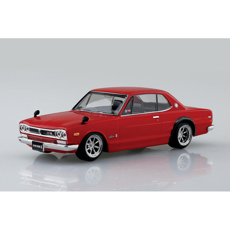 Nissan Skyline 2000GT-R Custom Wheel (Red), The Snap Kit, Aoshima Plastic Model Car (Scale 1/32)