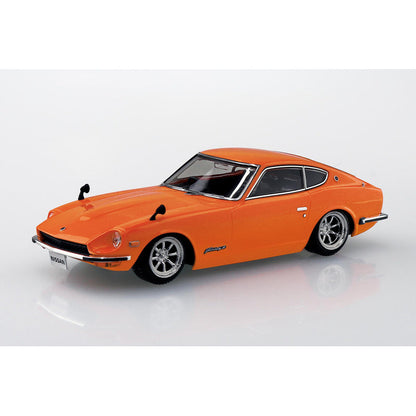 Nissan S30 Fairlady Z Custom Wheel (Orange), The Snap Kit, Aoshima Plastic Model Car (Scale 1/32)