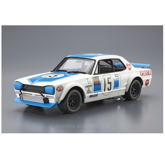 Aoshima 1/24 HAKOSUKA GT-R 50 Glorious Wins In Memory Of Takahashi Kunimitsu Plastic Model Kit