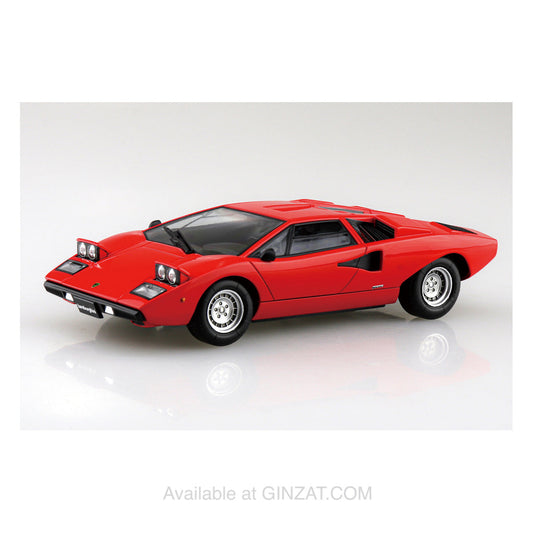 Lamborghini Countach LP400 (Red), The Snap Kit, Aoshima Plastic Model Car (Scale 1/32)