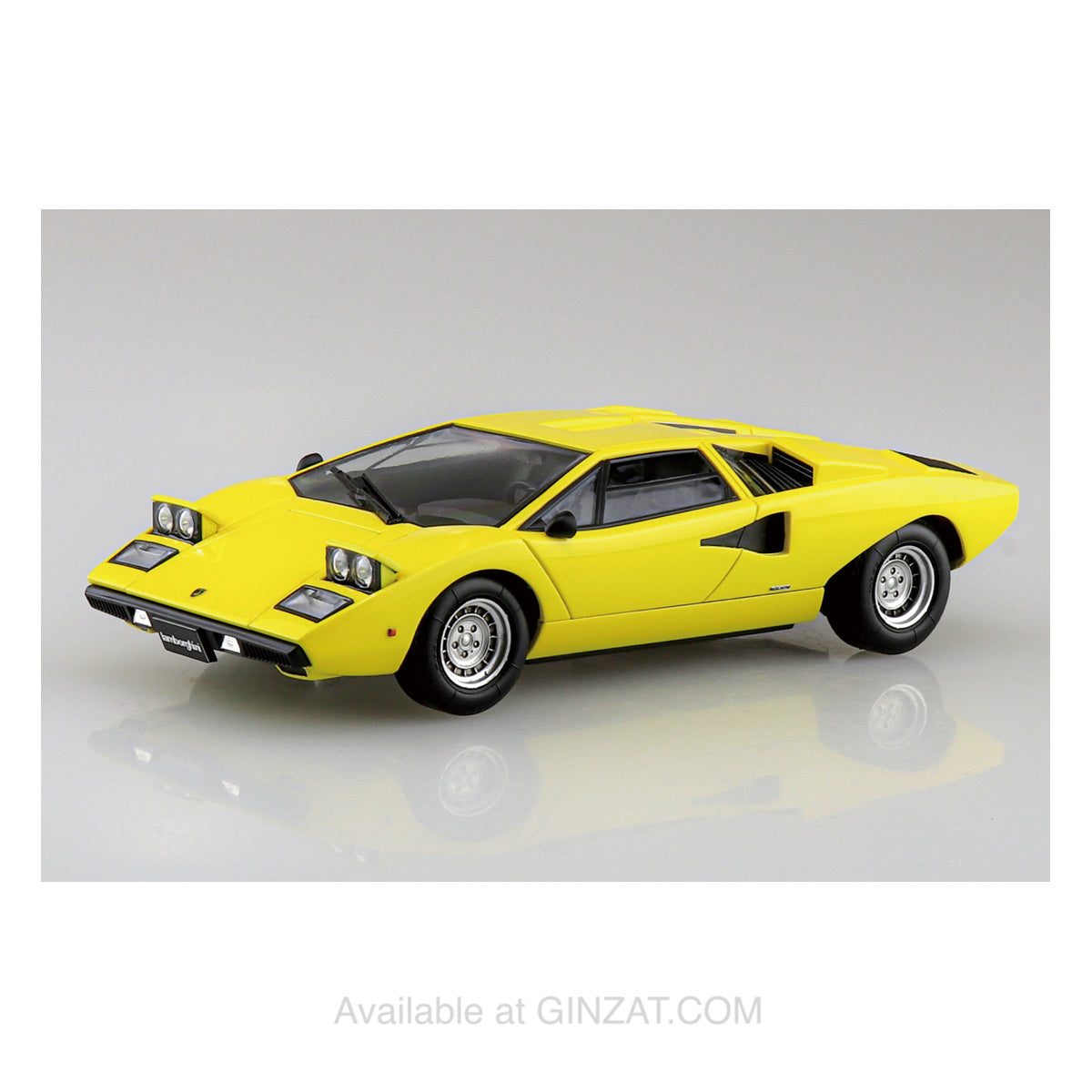 Lamborghini Countach LP400 (Yellow), The Snap Kit, Aoshima Plastic Model Car (Scale 1/32)