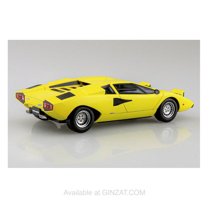 Lamborghini Countach LP400 (Yellow), The Snap Kit, Aoshima Plastic Model Car (Scale 1/32)