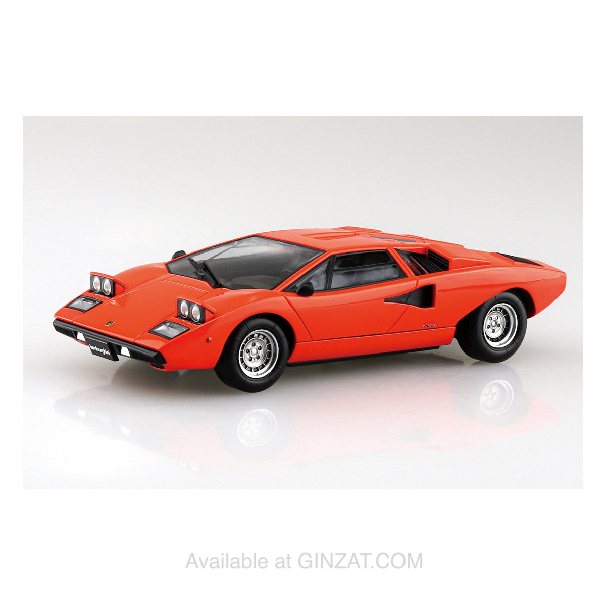 Lamborghini Countach LP400 (Orange), The Snap Kit, Aoshima Plastic Model Car (Scale 1/32)