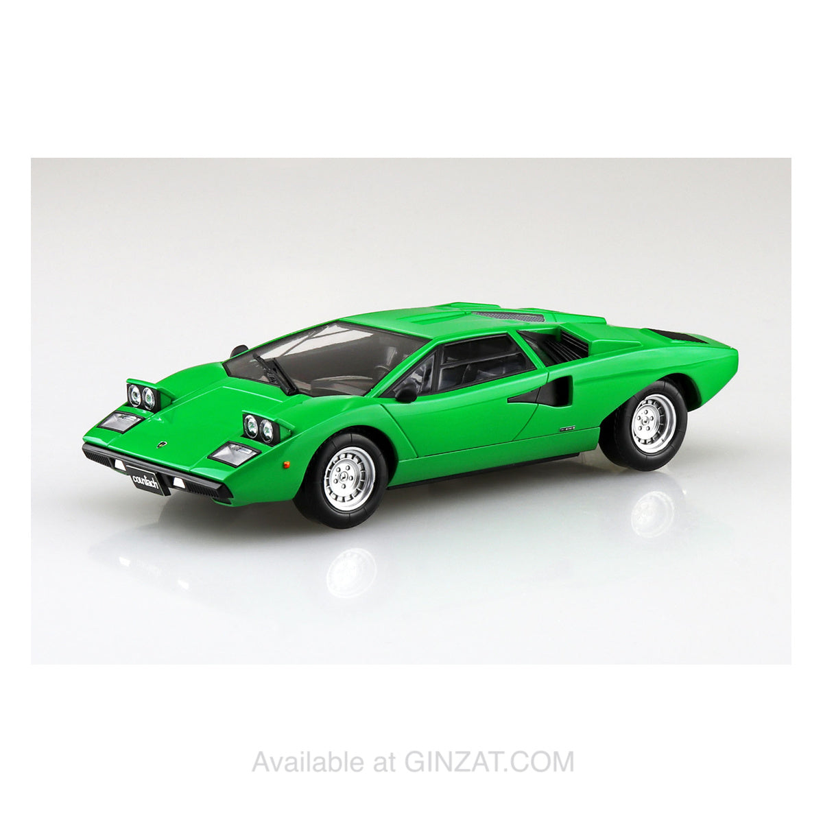 Lamborghini Countach LP400 (Green), The Snap Kit, Aoshima Plastic Model Car (Scale 1/32)