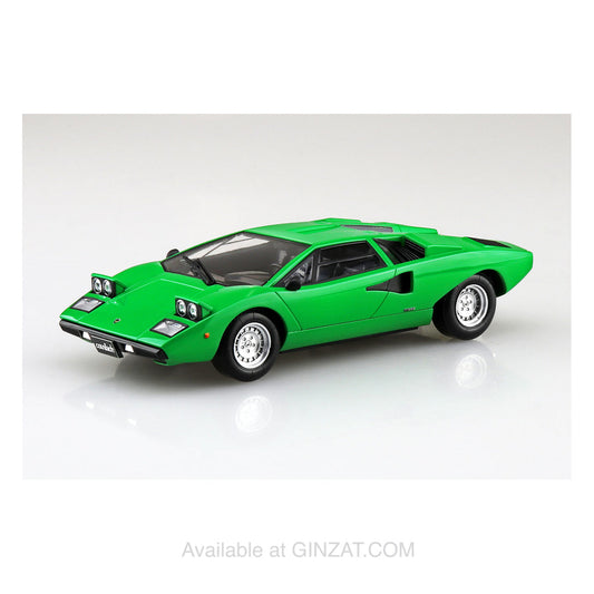 Lamborghini Countach LP400 (Green), The Snap Kit, Aoshima Plastic Model Car (Scale 1/32)