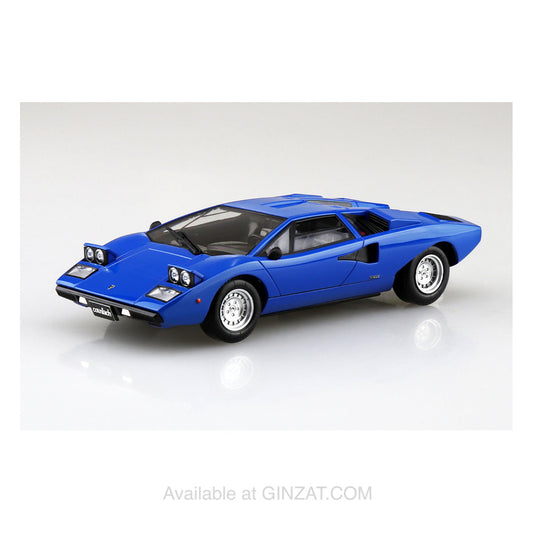 Lamborghini Countach LP400 (Blue), The Snap Kit, Aoshima Plastic Model Car (Scale 1/32)