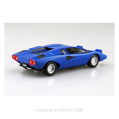 Lamborghini Countach LP400 (Blue), The Snap Kit, Aoshima Plastic Model Car (Scale 1/32)