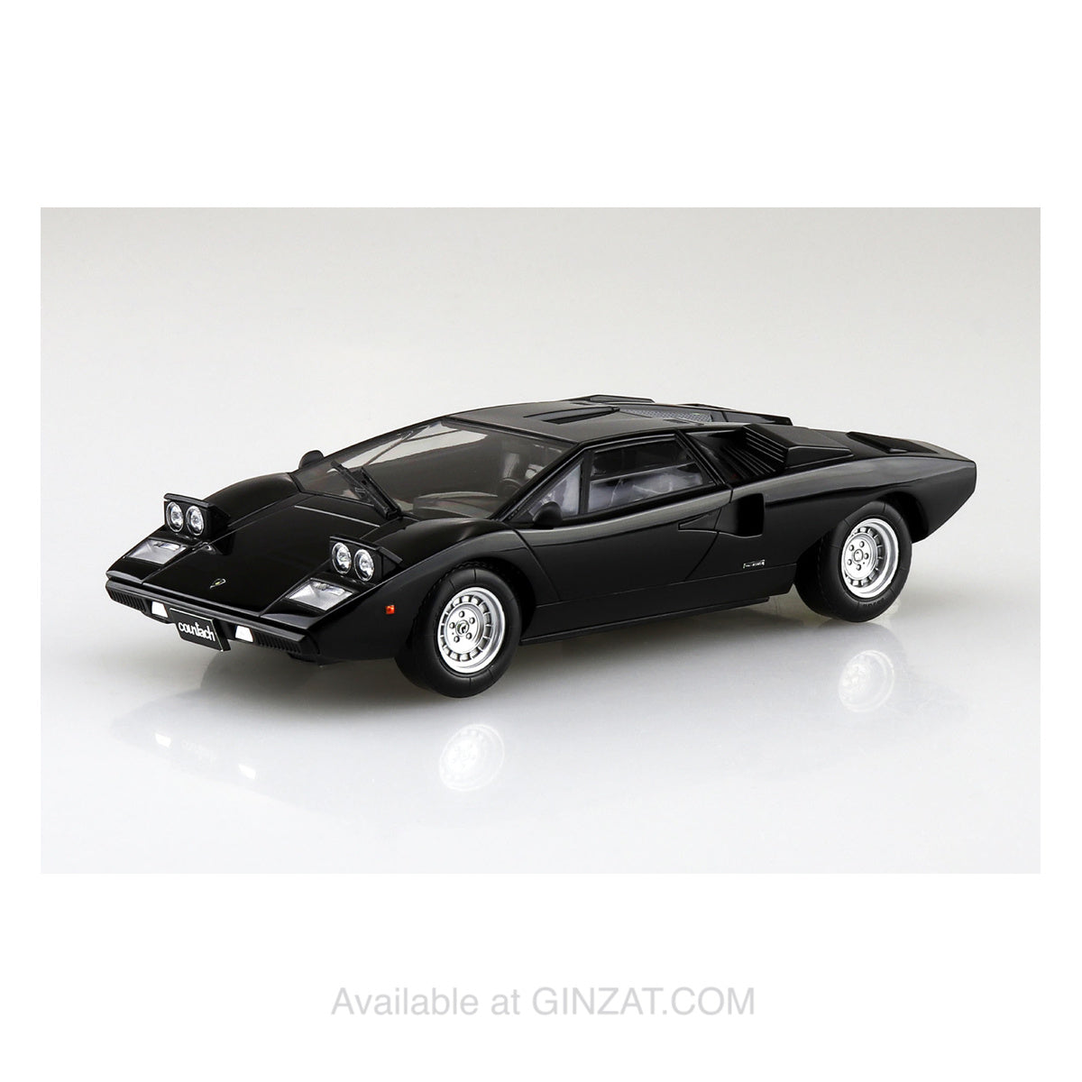 Lamborghini Countach LP400 (Black), The Snap Kit, Aoshima Plastic Model Car (Scale 1/32)