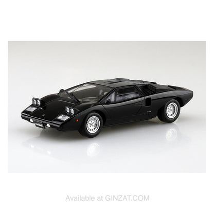 Lamborghini Countach LP400 (Black), The Snap Kit, Aoshima Plastic Model Car (Scale 1/32)