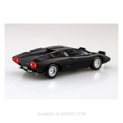 Lamborghini Countach LP400 (Black), The Snap Kit, Aoshima Plastic Model Car (Scale 1/32)