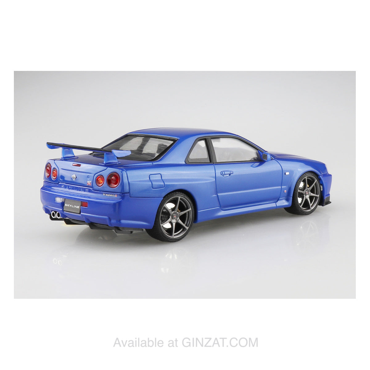 NISSAN BNR34 SKYLINE GT-R V?spec ? '00 Bayside Blue, Aoshima 1/24 Pre-Painted Plastic Model Kit