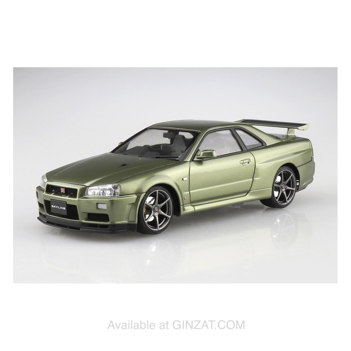 NISSAN BNR34 SKYLINE GT-R V?spec ? Nur '02 Millennium Jade, Aoshima 1/24 Pre-Painted Plastic Model Kit