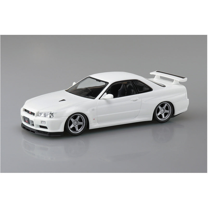 Nissan R34 Skyline GT-R Custom Wheel (White Pearl), The Snap Kit, Aoshima Plastic Model Car (Scale 1/32)