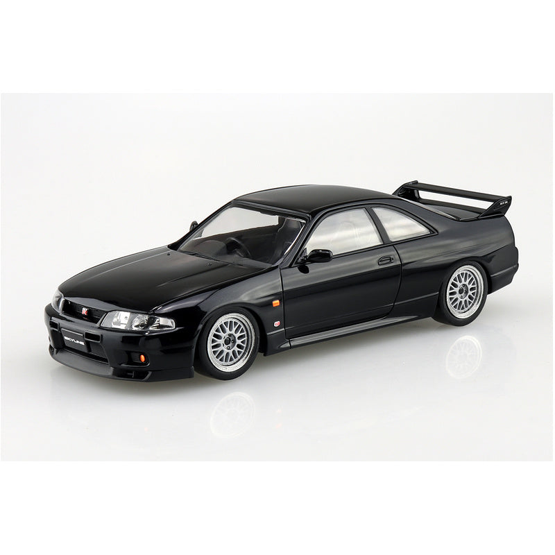 Nissan R33 Skyline GT-R Custom Wheel (Black), The Snap Kit, Aoshima Plastic Model Car (Scale 1/32)