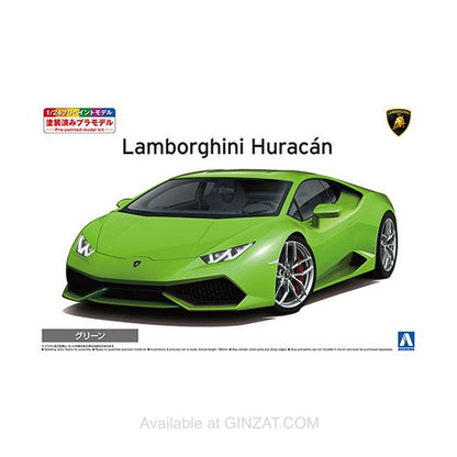 LAMBORGHINI Huracan '14 Green, Aoshima 1/24 Plastic Model Kit