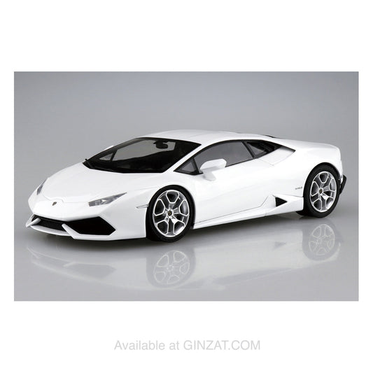 LAMBORGHINI Huracan '14 White, Aoshima 1/24 Plastic Model Kit