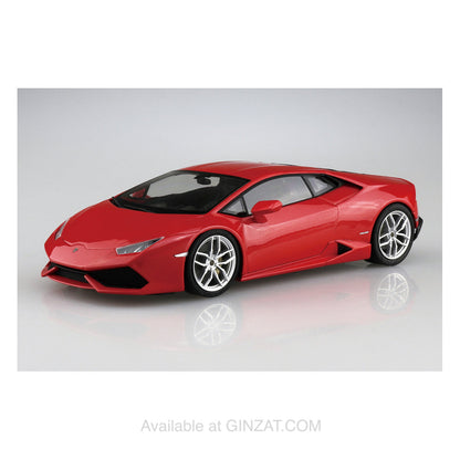 LAMBORGHINI Huracan '14 Red, Aoshima 1/24 Plastic Model Kit