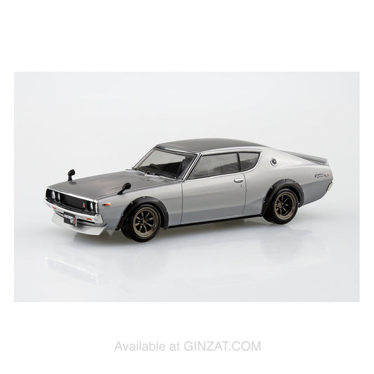 NISSAN C110 SKYLINE GT-R CUSTOM (SILVER), The Snap Kit, Aoshima Plastic Model Car (Scale 1/32)