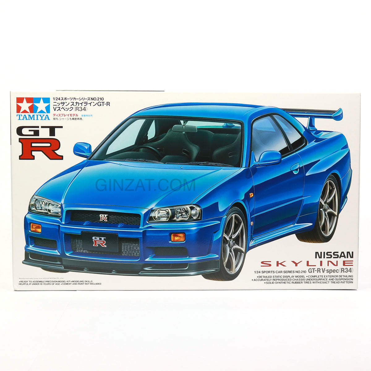 Nissan Skyline GT-R V-spec (R34), Tamiya Plastic Model Car Kit (Scale 1/24)