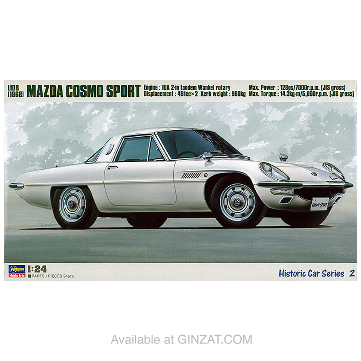 MAZDA COSMO SPORT L10B, Hasegawa Plastic Model Kit (Scale 1/24)