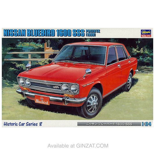 NISSAN BLUEBIRD 1600 SSS P510WTK “1969”, Hasegawa Plastic Model Kit (Scale 1/24)